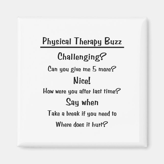 Physical Therapy Buzz Magnet (Front)
