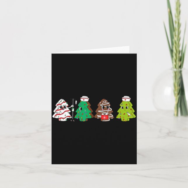 Physical Therapy Christmas Cake Tree Nurse Xmas Pa Card (Front)
