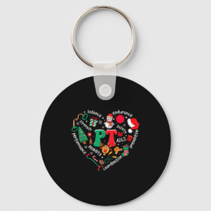 Physical Therapy Christmas Heart Pt Therast Xmas M Key Ring