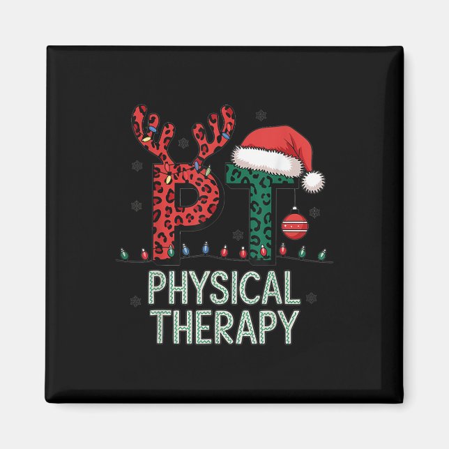 Physical Therapy Christmas Santa Hat Pt Therapist  Magnet (Front)