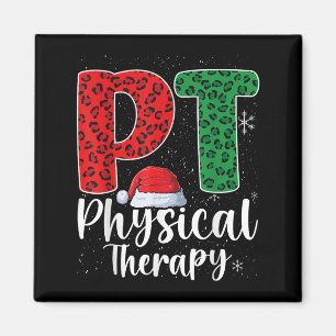 Physical Therapy Christmas Santa Hat Pt Therapist Magnet