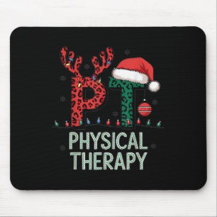 Physical Therapy Christmas Santa Hat Pt Therapist Mouse Mat
