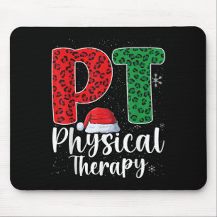 Physical Therapy Christmas Santa Hat Pt Therapist Mouse Mat
