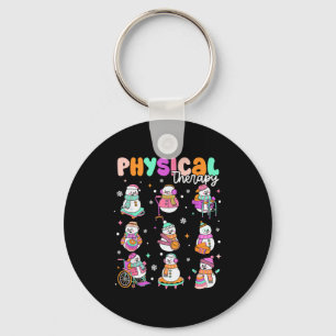 Physical Therapy Christmas Shirt Pt Christmas Snow Key Ring