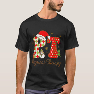 Physical Therapy Christmas Snowman Nurse Crew T-Shirt