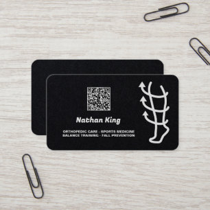 Physical Therapy Custom QR Premium Business Card