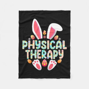 Physical Therapy Easter Bunny Physical Therapist  Fleece Blanket