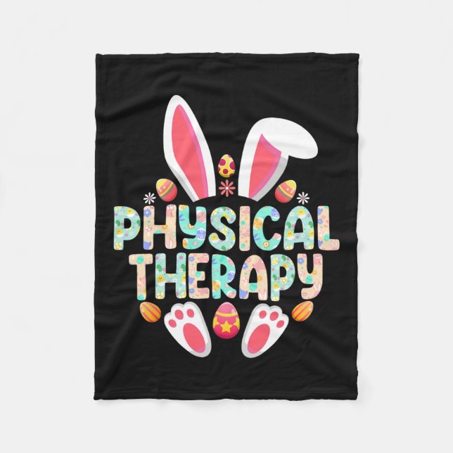 Physical Therapy Easter Bunny Physical Therapist  Fleece Blanket (Front)