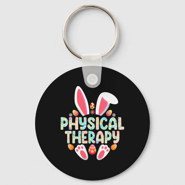 Physical Therapy Easter Bunny Physical Therapist  Key Ring (Front)