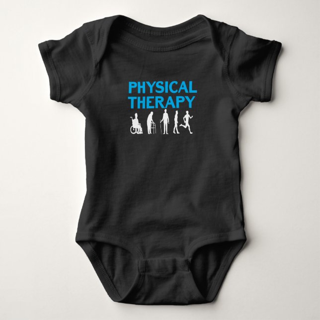 Physical Therapy Evolution Physiotherapy PT Baby Bodysuit (Front)