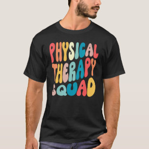 Physical Therapy Groovy Retro Physical Therapy Squ T-Shirt