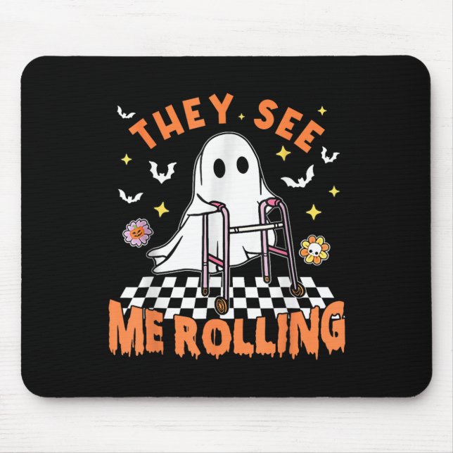 Physical Therapy Halloween They See Me Rolling Spo Mouse Mat (Front)