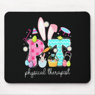 Physical Therapy Happy Easter Bunny Eggs Pt Therap Mouse Mat