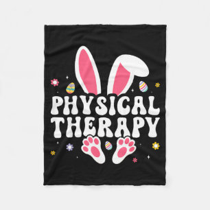 Physical Therapy Happy Easter Day Bunny Eggs PT Fleece Blanket
