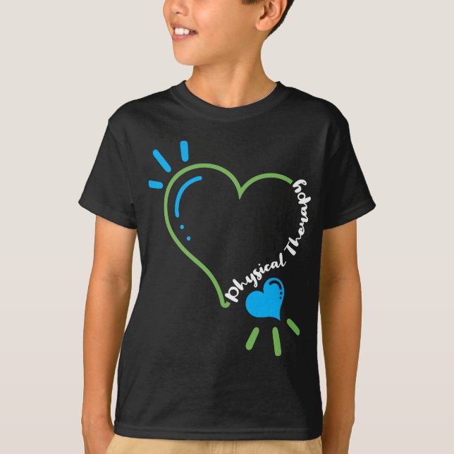 Physical Therapy Heart Physiotherapy PT Rehab Ther T-Shirt (Front)