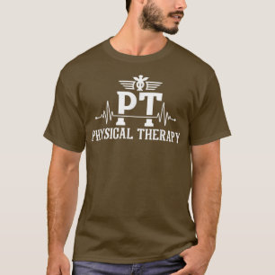 Physical Therapy HeartbeatTherapist Physiotherapy T-Shirt