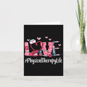 Physical Therapy Love Valentine Day Women Heart Ap Card