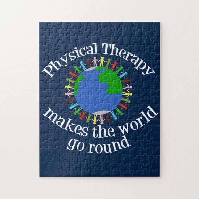 Physical Therapy Makes the World Go Round Jigsaw Puzzle (Vertical)