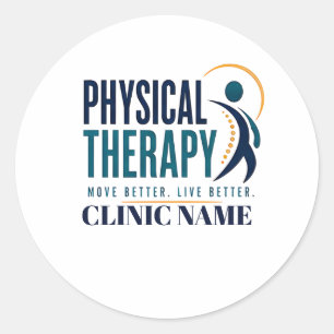 Physical Therapy Medical Design Classic Round Sticker