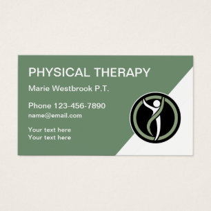 Physical Therapy Modern Business Cards New