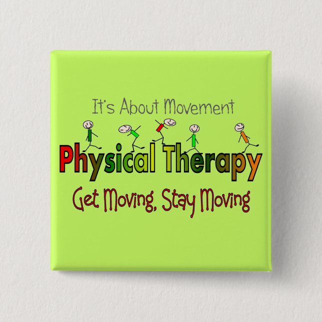 Physical Therapy Products and Gifts 15 Cm Square Badge (Front)