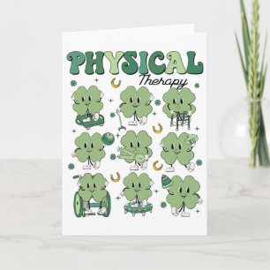 Physical Therapy Pt Funny Shamrock St Patricks Day Card