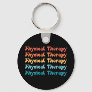 Physical Therapy PT Retro PT Grad Gifts Key Ring