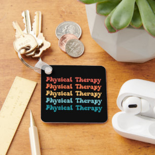 Physical Therapy PT Retro PT Grad Gifts Key Ring