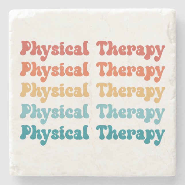 Physical Therapy PT Retro PT Grad Gifts Stone Coaster (Front)