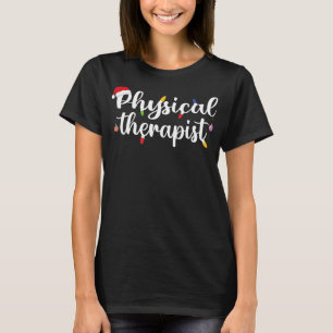 Physical Therapy PT therapist funny Christmas Sant T-Shirt