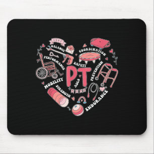 Physical Therapy Pt Valentine Heart Shape Physical Mouse Mat