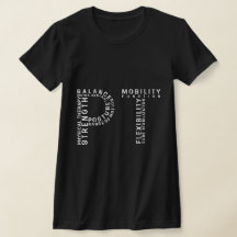 Physical Therapy "PT" Word Art T-Shirt