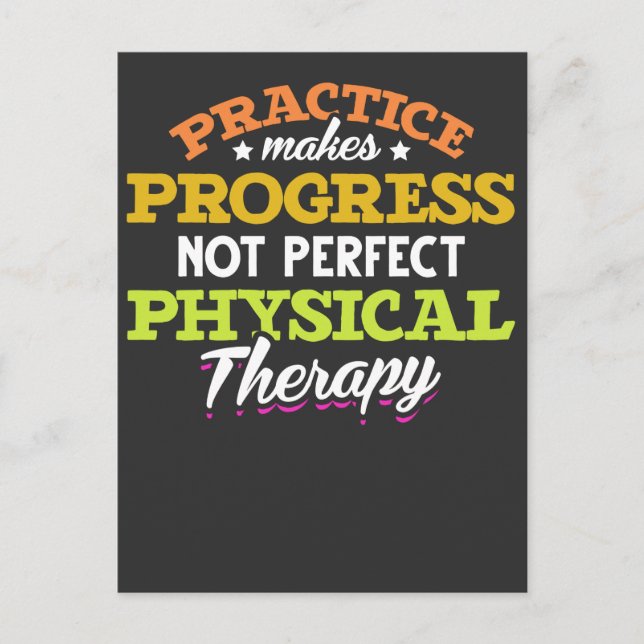 Physical Therapy Quote Physical Therapist Postcard (Front)