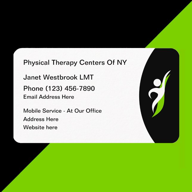 Physical Therapy Services Therapist Business Card (Creator Uploaded)