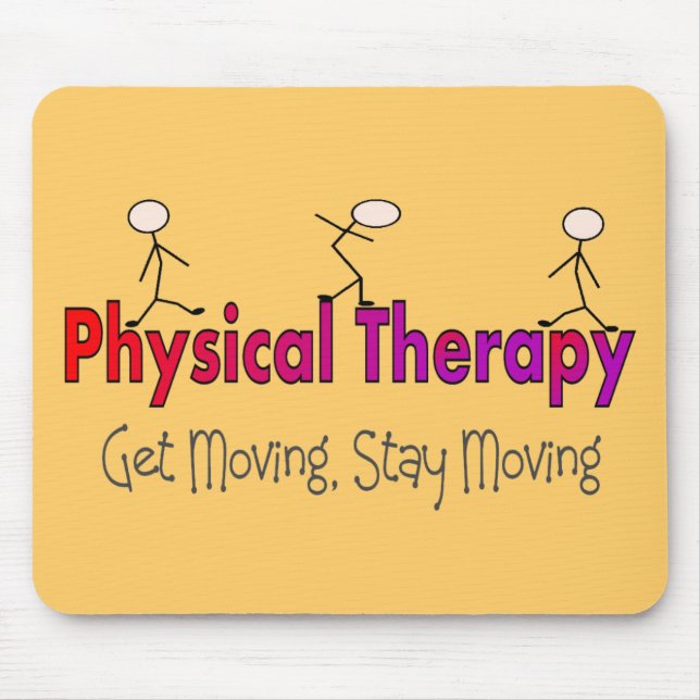Physical Therapy Stick People Design Mouse Mat (Front)