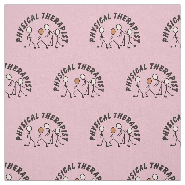 Physical Therapy Stick People Fabric (Swatch)