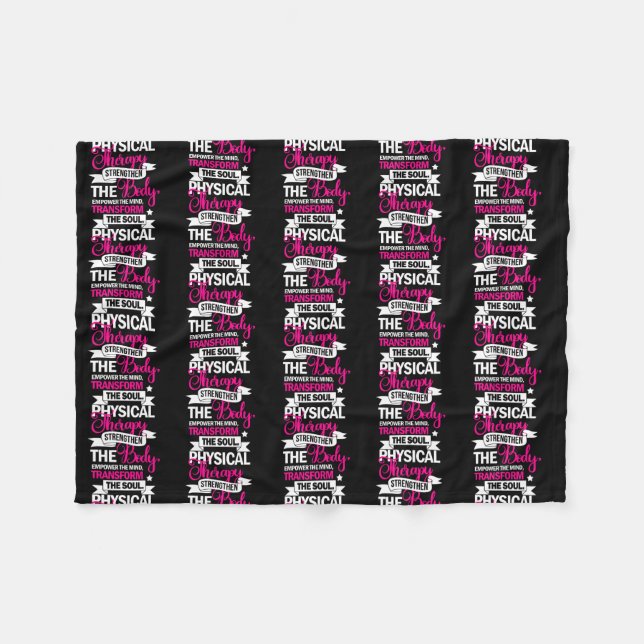 Physical Therapy Strengthen Empower Proud Fleece Blanket (Front (Horizontal))