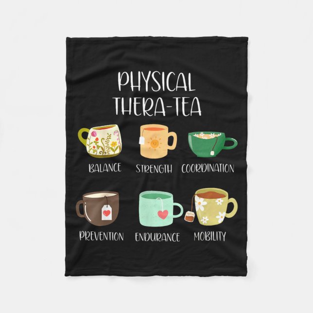 Physical Therapy Thera Tea Pt Fleece Blanket (Front)