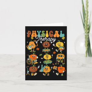 Physical Therapy Therapist Pumpkin Autumn Thanksgi Card