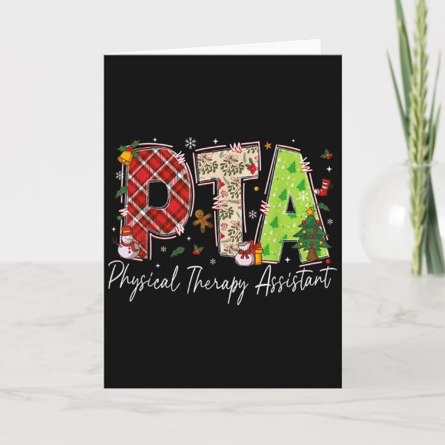 Physical Therapy Therast Istant Pta Santa Christma Card (Front)