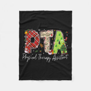 Physical Therapy Therast Istant Pta Santa Christma Fleece Blanket