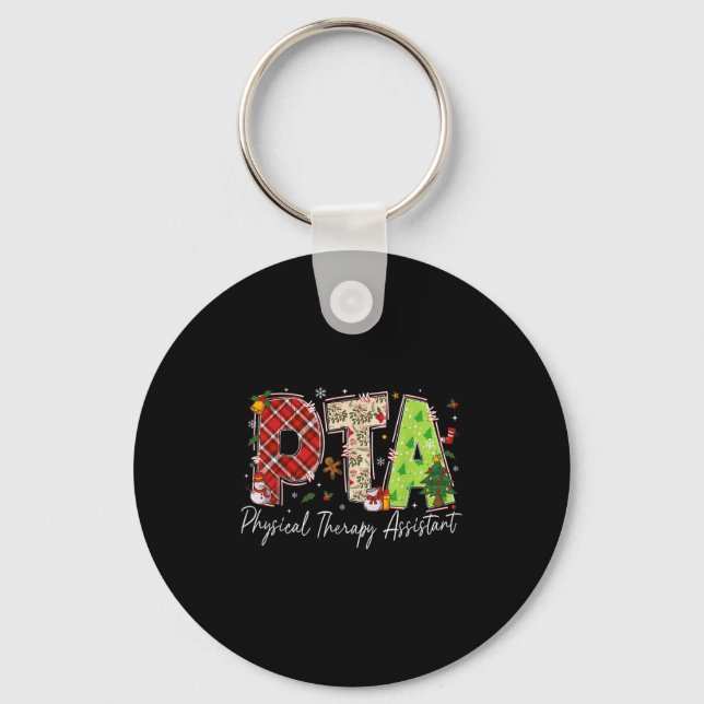 Physical Therapy Therast Istant Pta Santa Christma Key Ring (Front)