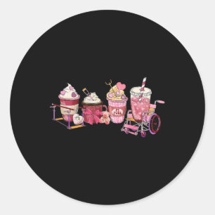 Physical Therapy Valentine Pt Fuel Coffee Physical Classic Round Sticker