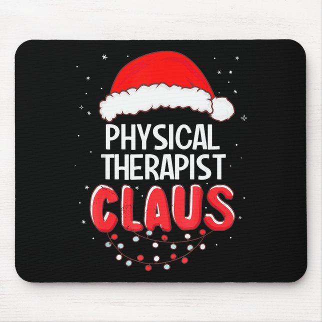Physical Therast Santa Claus Christmas Matching Co Mouse Mat (Front)