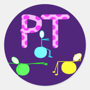 Physical Therpist Gifts With Unique Graphics Classic Round Sticker