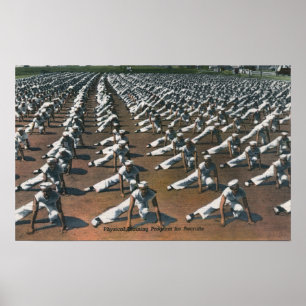 Physical Training Program for Recruits - US Navy Poster