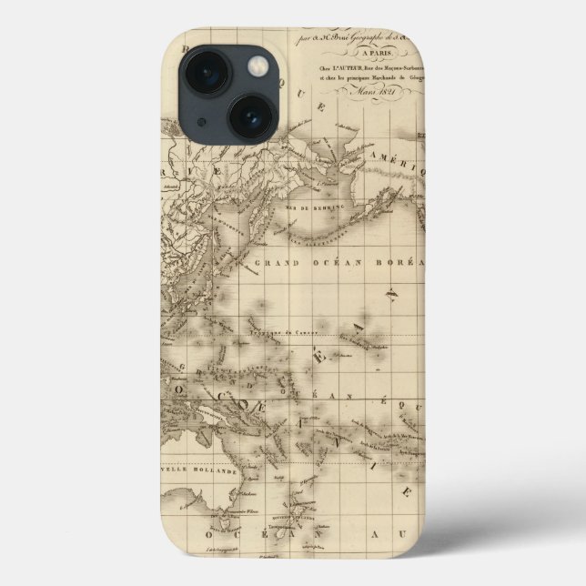 Physical world map Case-Mate iPhone case (Back)