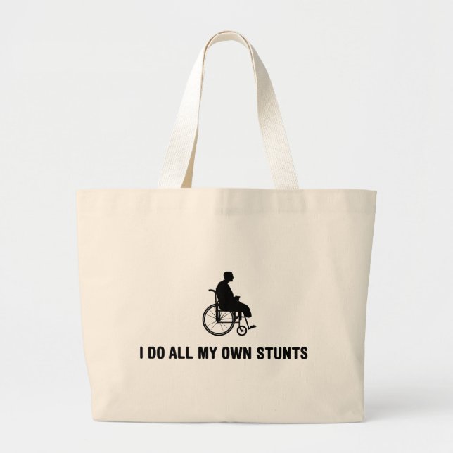 Physically Challenged Large Tote Bag (Front)