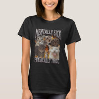 Physically Thicc Funny Cat Meme Bootleg Graphic