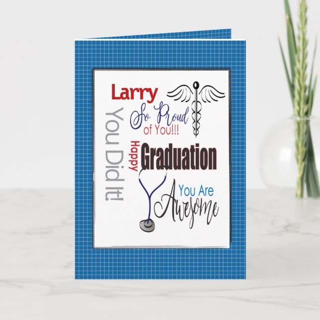 Physican Assistant Doctor Pharmacist Graduation Card (Front)